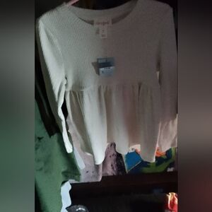 Cat & Jack Cream Long Sleeve Top